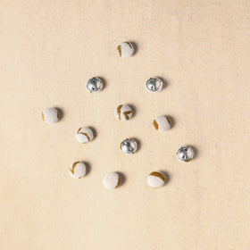 1.5cm handmade fabric small button (set of 12) 21