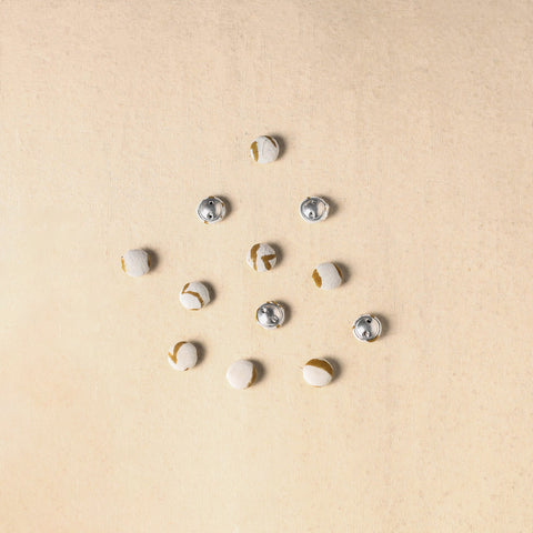 1.5cm handmade fabric small button (set of 12) 21