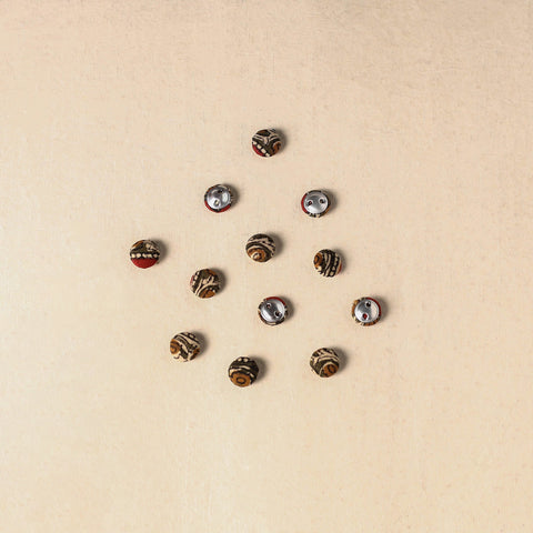 1.5cm handmade fabric small button (set of 12) 22