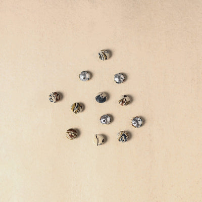 1.5cm handmade fabric small button (set of 12) 23