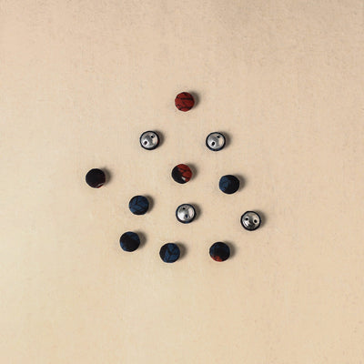 1.5cm handmade fabric small button (set of 12) 24