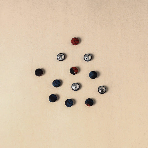 1.5cm handmade fabric small button (set of 12) 24