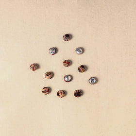 1.5cm handmade fabric small button (set of 12) 25