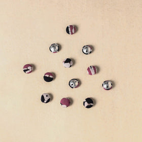 1.5cm handmade fabric small button (set of 12) 26