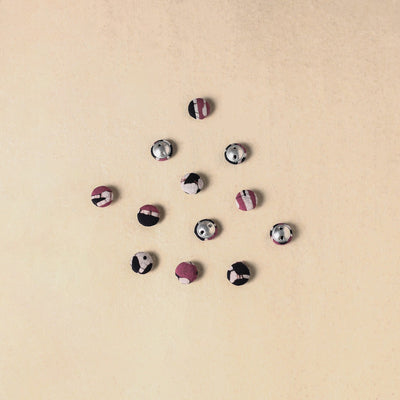 1.5cm handmade fabric small button (set of 12) 26