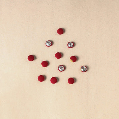 1.5cm handmade fabric small button (set of 12) 27