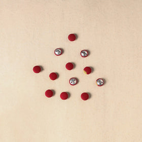 1.5cm handmade fabric small button (set of 12) 27