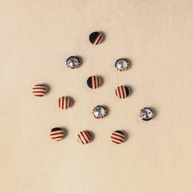 1.5cm handmade fabric small button (set of 12) 28