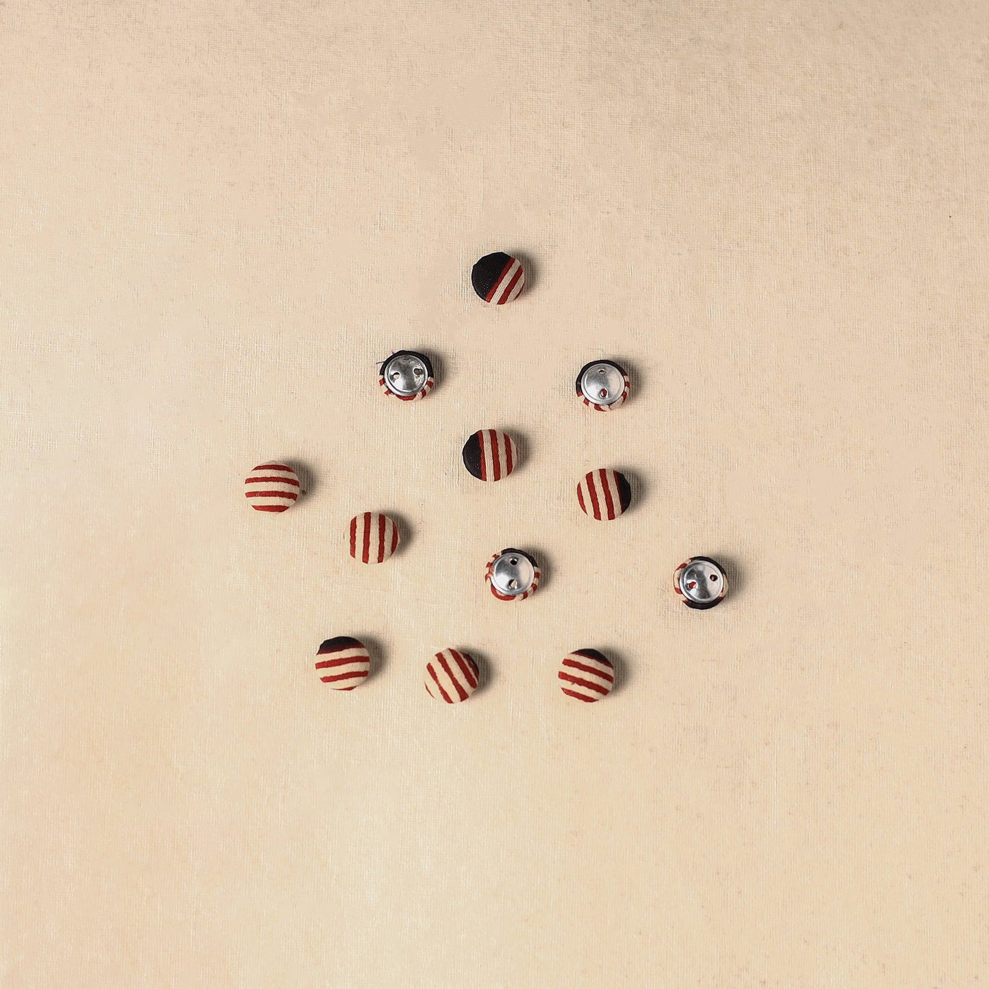 1.5cm handmade fabric small button (set of 12) 28