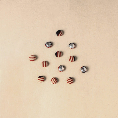 1.5cm handmade fabric small button (set of 12) 28