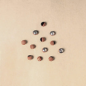 1.5cm handmade fabric small button (set of 12) 28