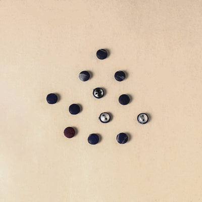 1.5cm handmade fabric small button (set of 12) 29