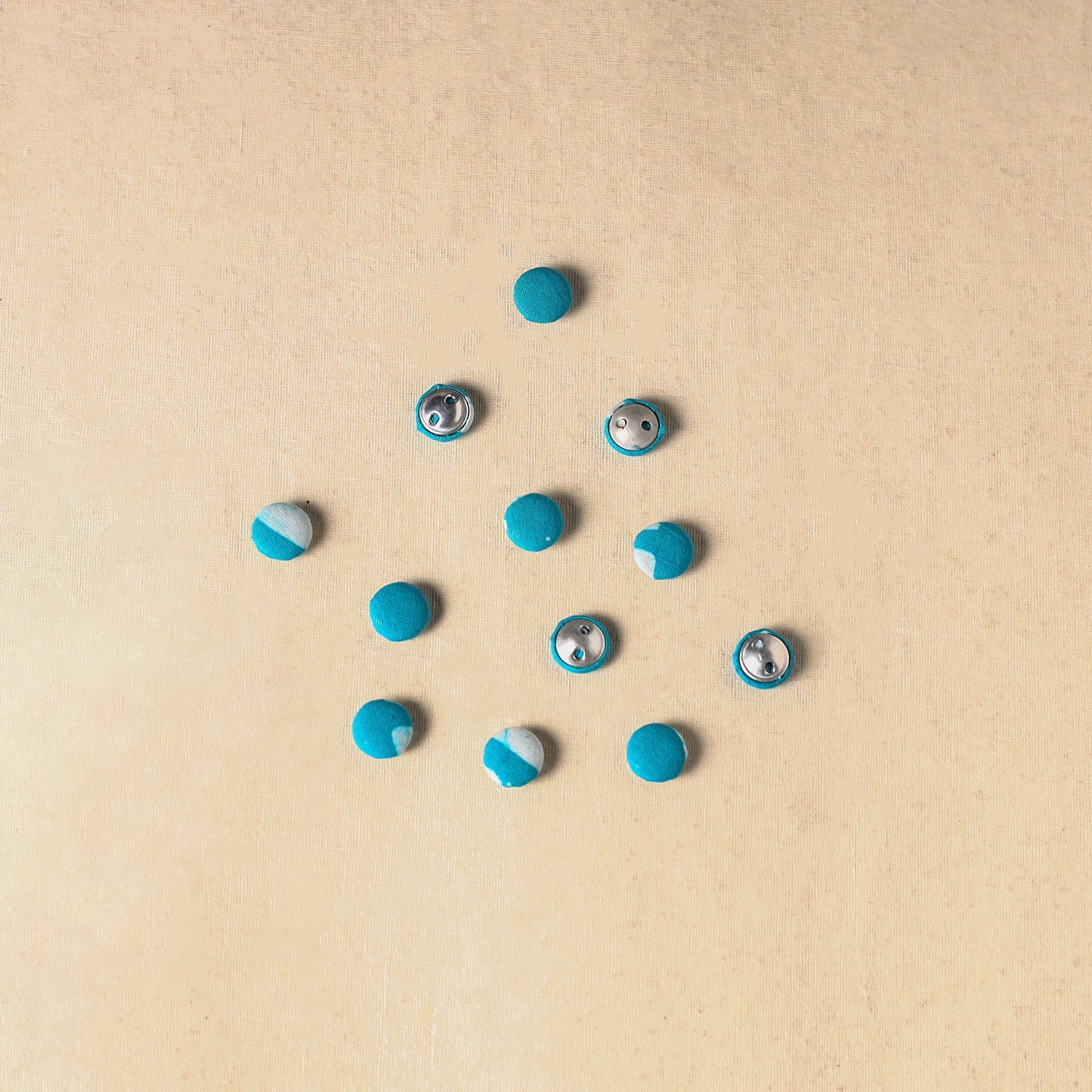 1.5cm handmade fabric small button (set of 12) 30