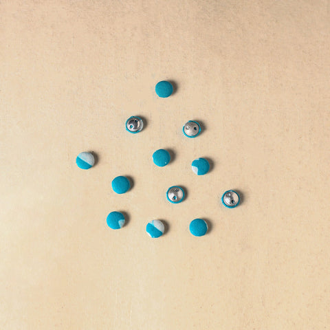 1.5cm handmade fabric small button (set of 12) 30