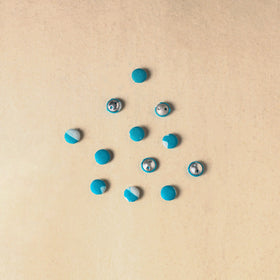 1.5cm handmade fabric small button (set of 12) 30