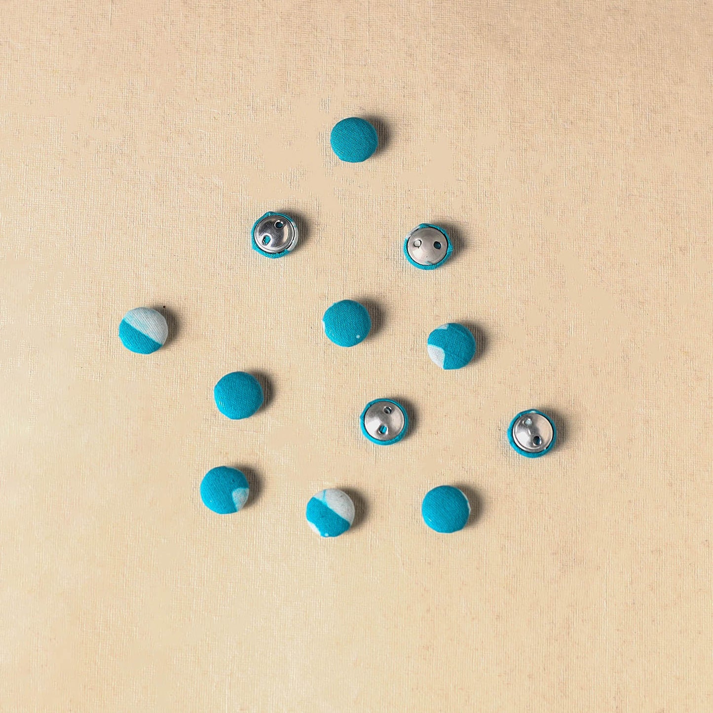 1.5cm handmade fabric small button (set of 12) 30