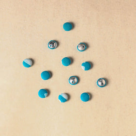 1.5cm handmade fabric small button (set of 12) 30