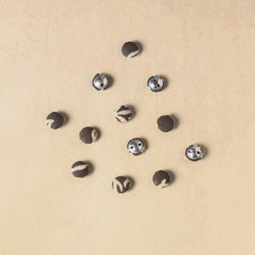 1.5cm handmade fabric small button (set of 12) 31