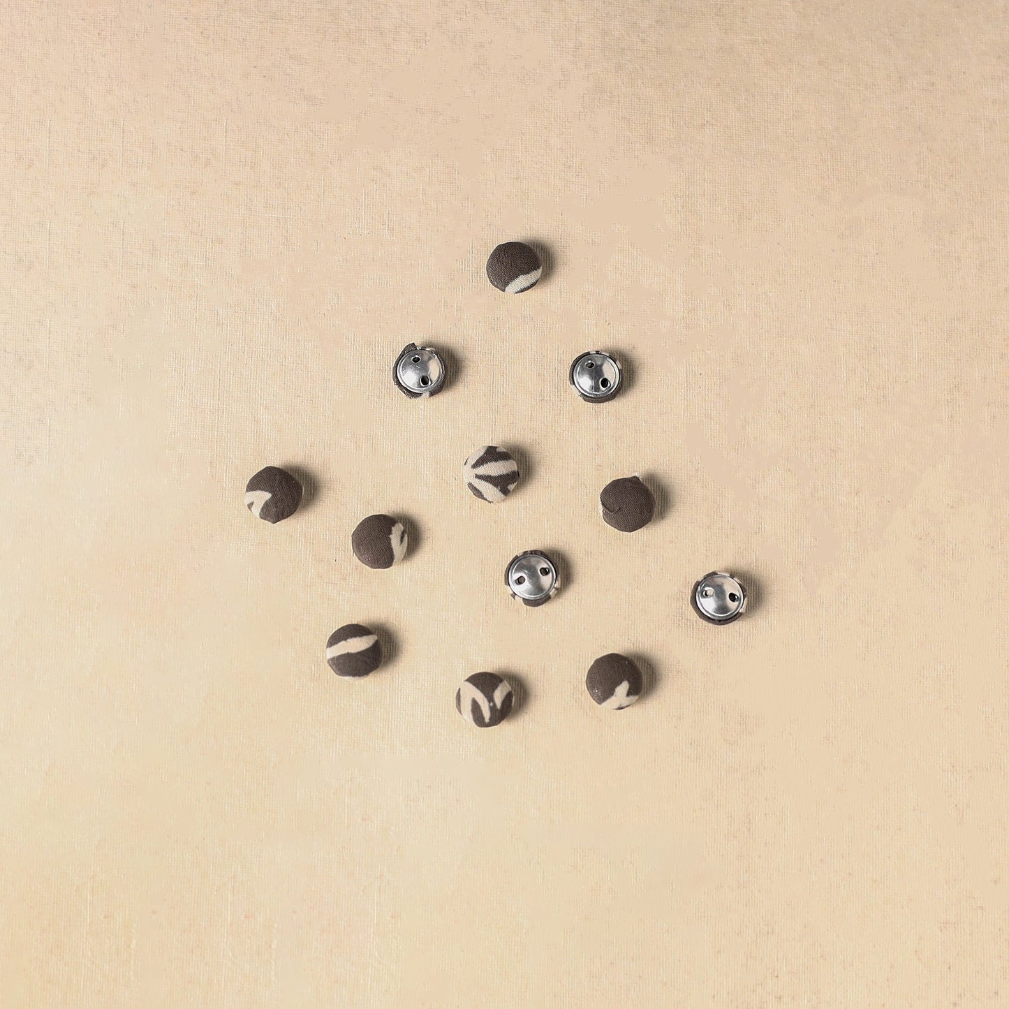 1.5cm handmade fabric small button (set of 12) 31