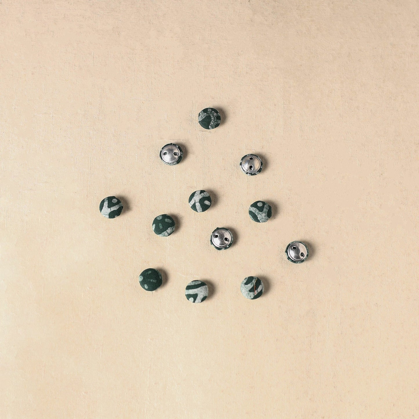 1.5cm handmade fabric small button (set of 12) 32