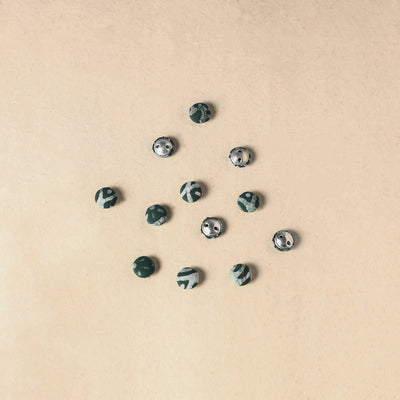 1.5cm handmade fabric small button (set of 12) 32