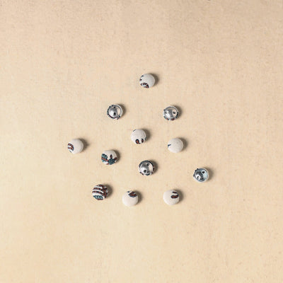 1.5cm handmade fabric small button (set of 12) 33