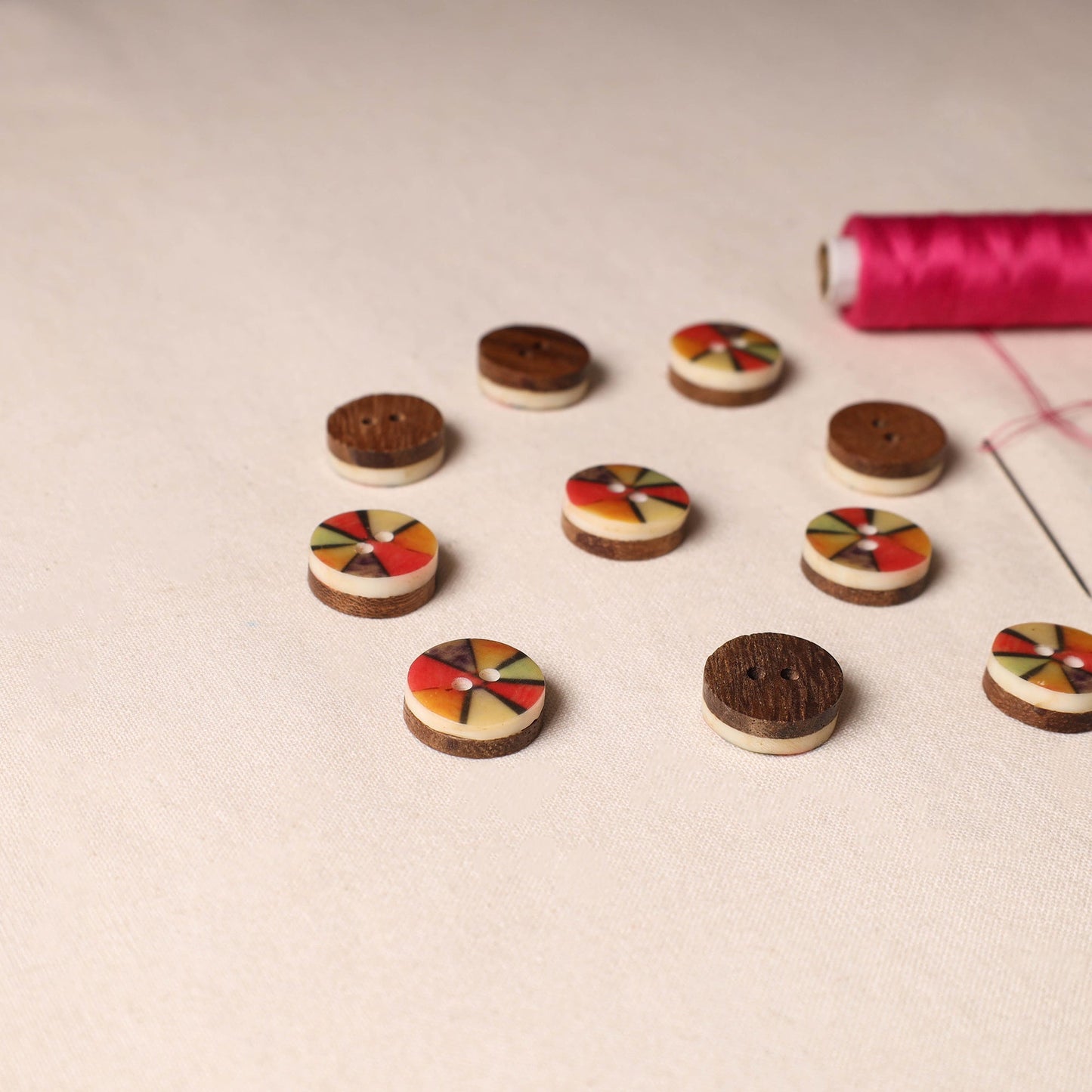 1.6cm Handmade Sambhal Clothing Button (Set of 10)