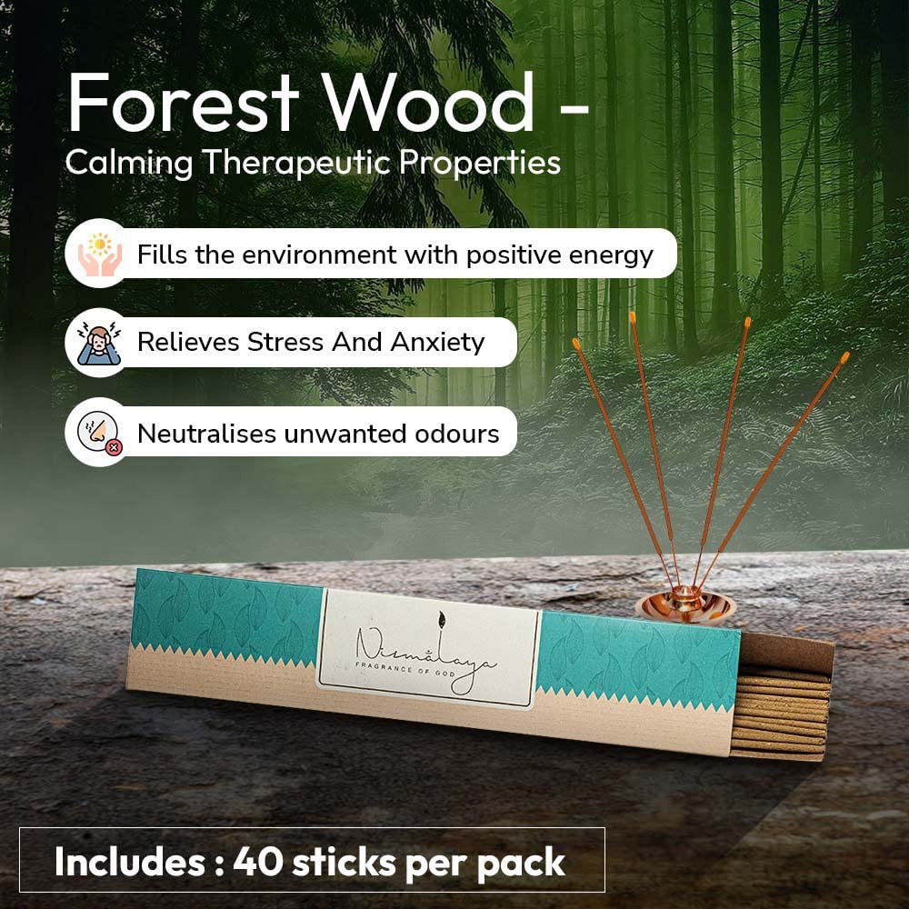 Nirmalaya Forest Wood Incense Sticks Agarbatti - 40 Sticks