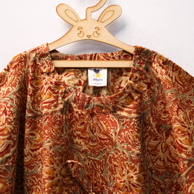 Orange - kalamkari cotton kids kaftan (3-4 years) 77