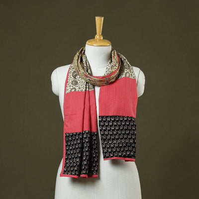 Multicolor - cotton patchwork kalamkari stole 07