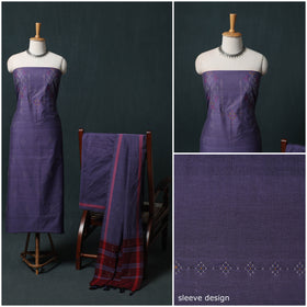 Handwoven Tangaliya Cotton 3pc Unstitched Dress Material Suit Set 10
