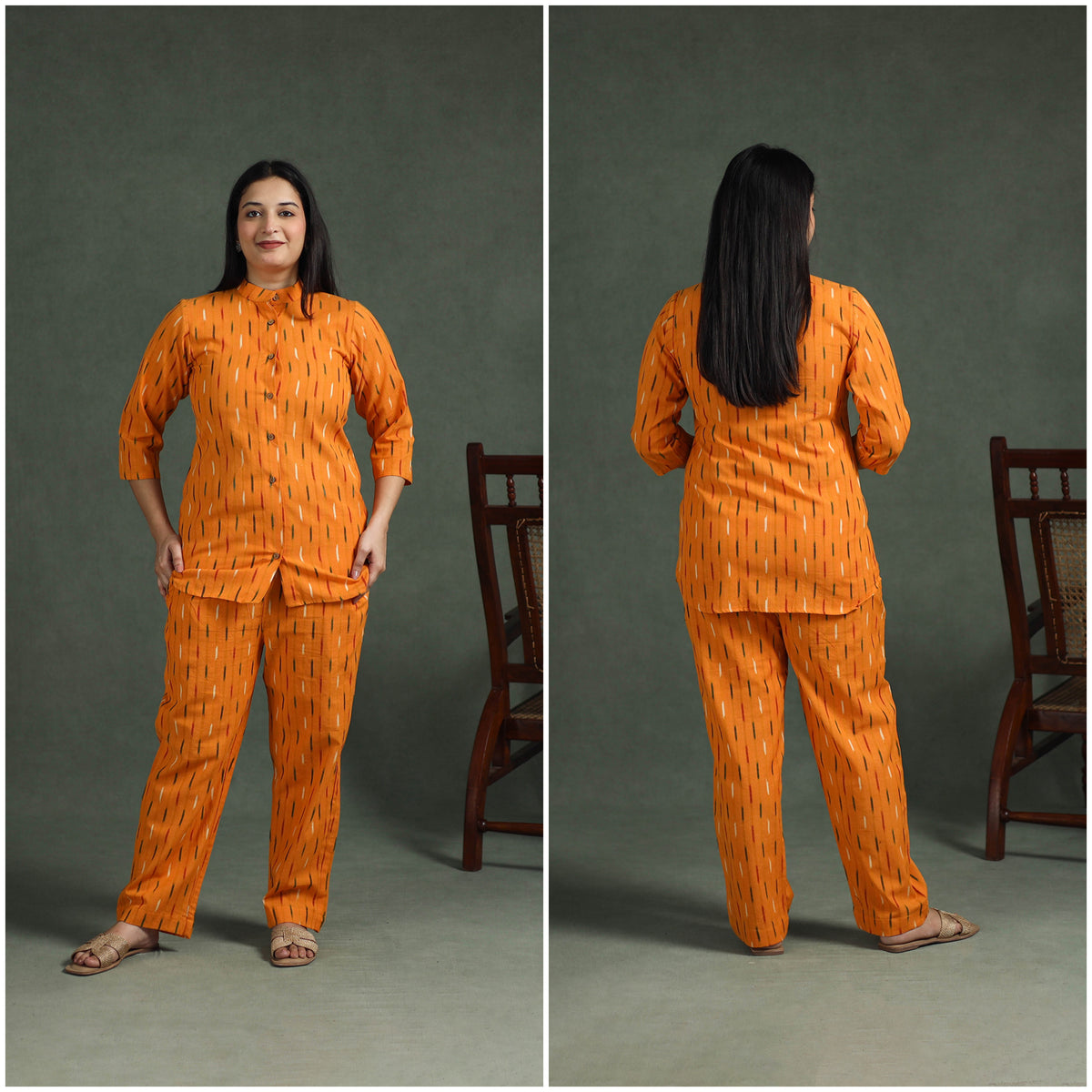 Pochampally Ikat Cotton Night Suit Set for Women 05