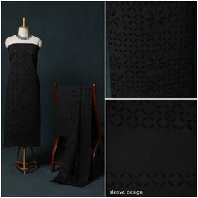 Barmer Applique Cutwork Cotton 3pc Unstitched Dress Material Suit Set 10