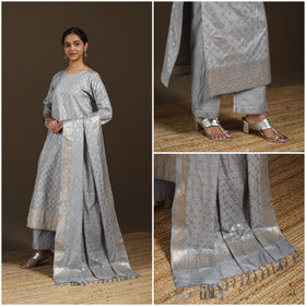 Banarasi Brocade Katan Silk Suit Set with Dupatta for Women 07