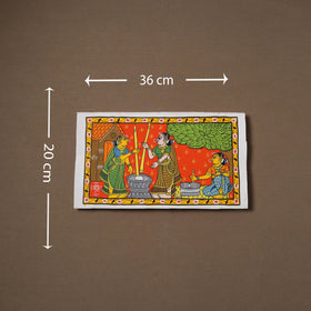 Handpainted Cheriyal Scroll Painting by Dhanalakota Sai Kiran (8 x 14 in) 10