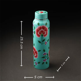  Floral Handpainted Enamelware Stainless Steel Water Bottle 