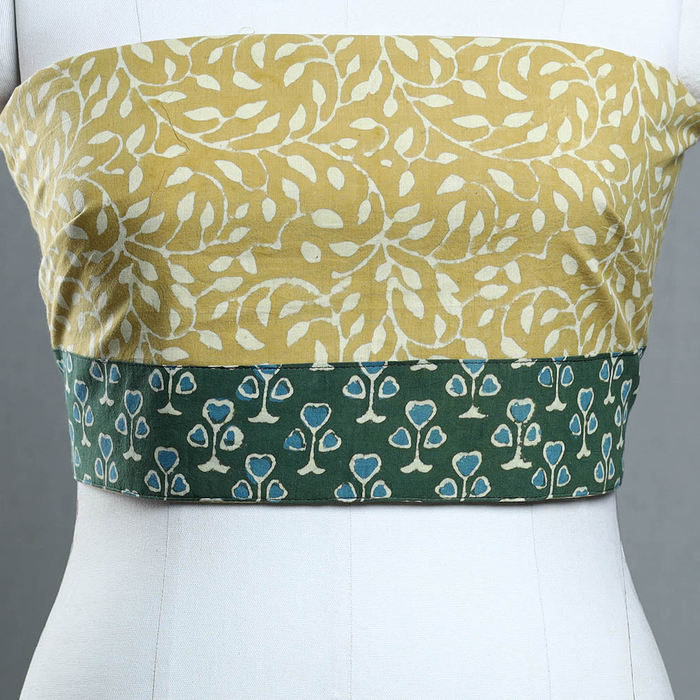 Yellow - cotton pipad blouse piece 160 - handcrafted
