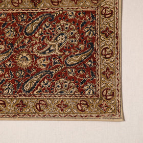 Red - natural dyed pedana kalamkari cotton table mat 29