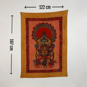 Srikalahasti Kalamkari Art Wall Hanging with Sun God Motif by Ghanshyam Sarode (66 x 48 in) 11