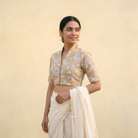 Sanganeri Hand Block Print Cotton Readymade Blouse 03