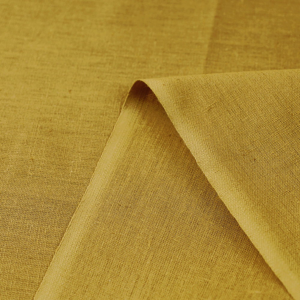 Mustard Yellow - Flex Cotton Prewashed Plain Fabric 09
