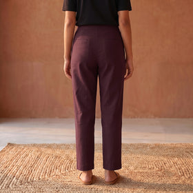 Elastic Waist Cotton Plain Palazzo for Women 34
