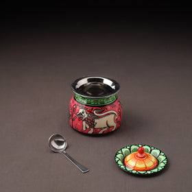 Odisha Pattachitra Handpainted Stainless Steel Ghee Pot 24