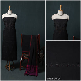 Handwoven Tangaliya Cotton 3pc Unstitched Dress Material Suit Set 11