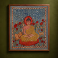 Srikalahasti Kalamkari Art Wall Hanging with Lord Buddha Motif by Ghanshyam Sarode (52 x 46 in) 10