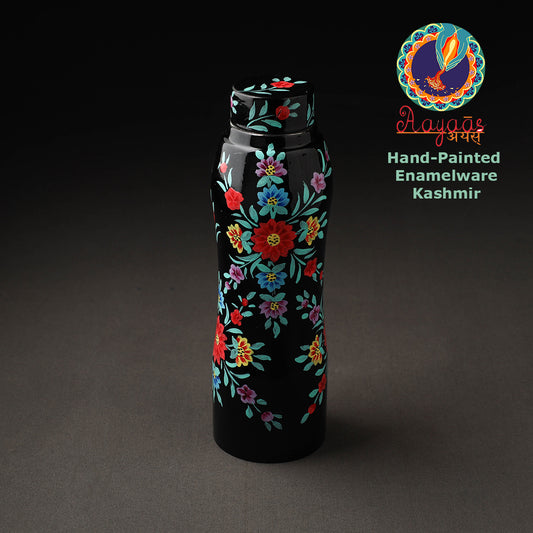 Floral Handpainted Enamelware Stainless Steel Bailey Water Bottle (1 Ltr)