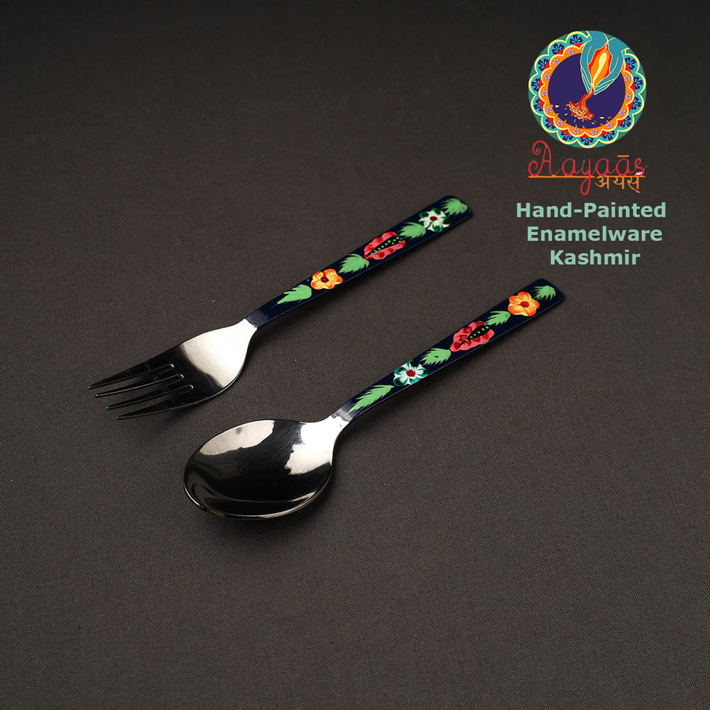 handpainted steel spoon 