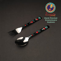 handpainted steel spoon 