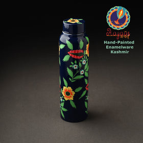  Floral Handpainted Enamelware Stainless Steel Water Bottle 