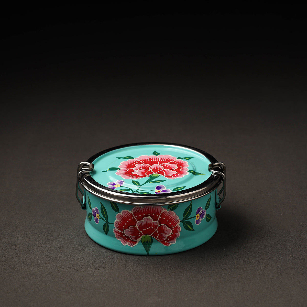 Green - kashmir enamelware floral handpainted stainless